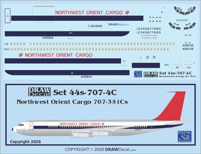 1:72 Northwest Orient Cargo Boeing 707-320C