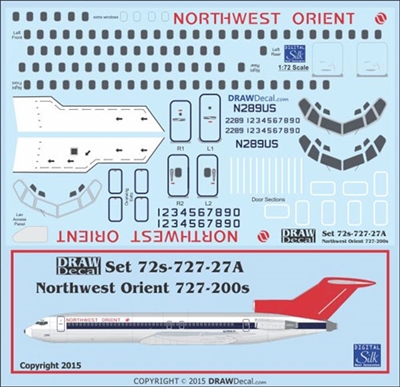 1:72 Northwest Orient Boeing 727-200