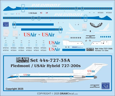 1:72 Piedmont Airlines / US Air hybrid Boeing 727-200