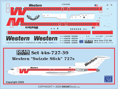 1:72 Western Airlines Boeing 727-200