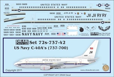 1:72 US Navy Boeing C-40 (737-700(W))