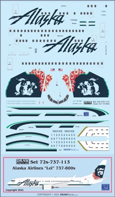 1:72 Alaska Airlines 'Lei' Boeing 737-800(W)