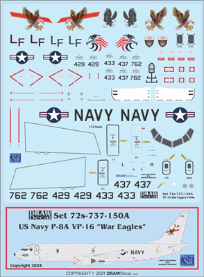 1:72 U.S. Navy P-8A Poseidon VP-16 'War Eagles'