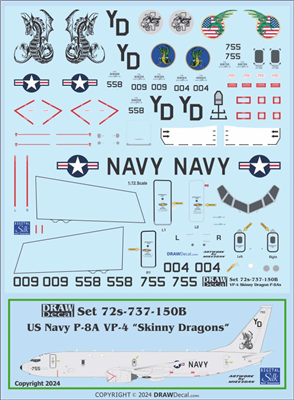 1:72 U.S. Navy P-8A Poseidon VP-4 'Skinny Dragons'