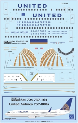 1:72 United Airlines Boeing 737-800