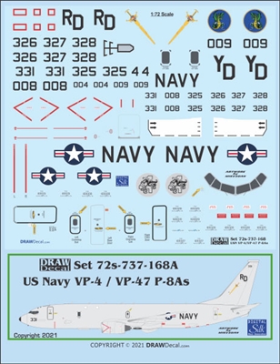 1:72 US Navy Boeing P-8A Poseidon VP-4 Skinny Dragons, VP-47 Golden Swordsmen