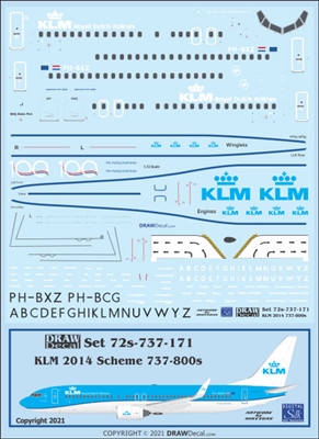 1:72 KLM (2014 cs) Boeing 737-800
