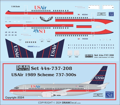 1:72 US Air (1989 cs)  Boeing 737-300