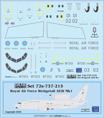 1:72 Royal Air Force Boeing E-7 (737-700) 'Wedgetail' AEW Mk 1