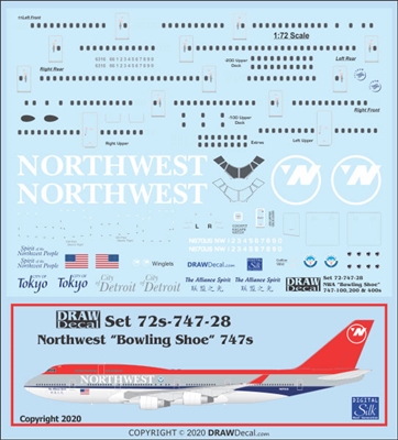 1:72 Northwest 'Bowling Shoe' Boeing 747