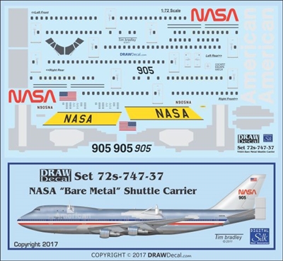 1:72 NASA Boeing 747 'Shuttle Carrier Aircraft' (early cs)