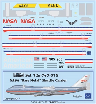 1:72 NASA Boeing 747 'Shuttle Carrier Aircraft' (early cs)