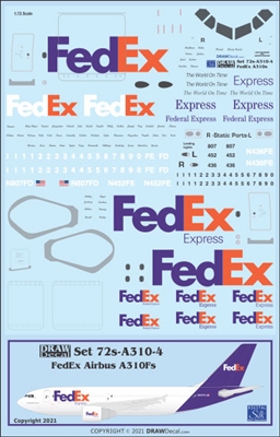 1:72 FedEx Airbus A.310-200F/-300F