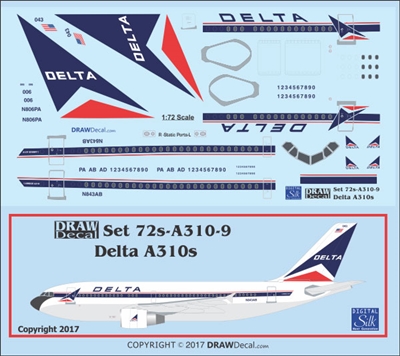 1:72 Delta Airlines Airbus A.310-300