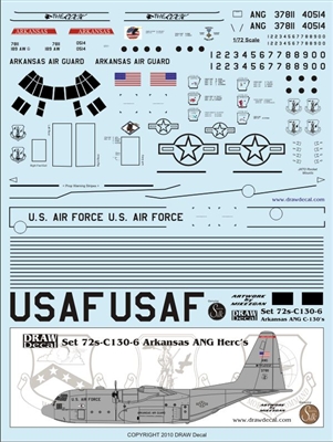 1:72 USAF Arkansas Air National Guard C-130's