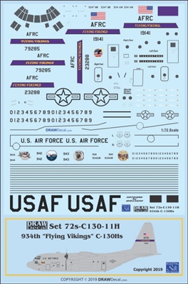 1:72 USAF 934th Airlift Wing 'Flying Vikings' C-130H Hercules
