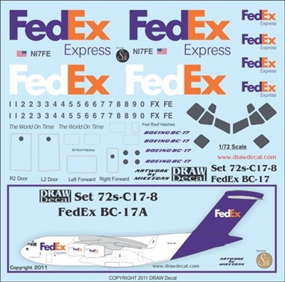 1:72 McDD BC17 Globemaster III FedEx