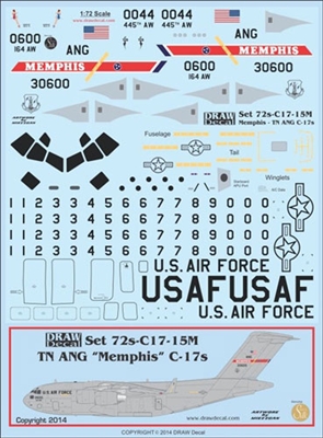1:72 USAF TN ANG 'Memphis AFB'  McDD C17 Globemaster III