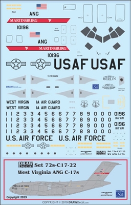 1:72 USAF West Virginia ANG  McDD C17 Globemaster III