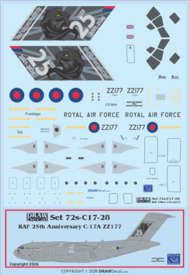 1:72 Royal Air Force 25th Anniversary C-17A Globemaster III