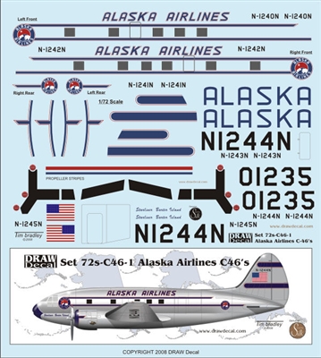 1:72 Alaska Airlines Curtis C.46