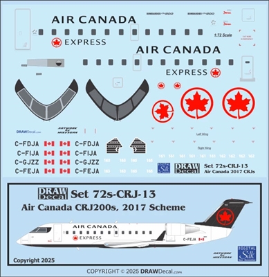 1:72 Air Canada Express (2017 cs) Canadair CRJ 200