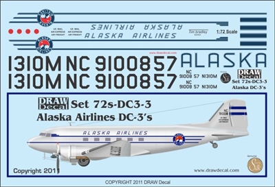 1:72 Alaska Airlines DC-3