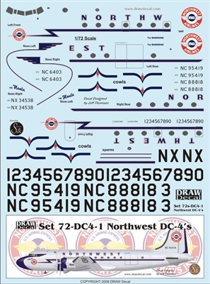 1:72 Northwest Airlines Douglas DC-4