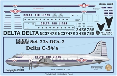 1:72 Delta Airlines Douglas C-54 (DC-4)