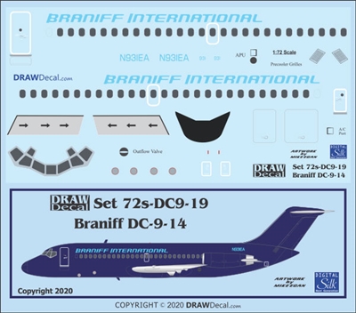 1:72 Braniff Douglas DC-9-10