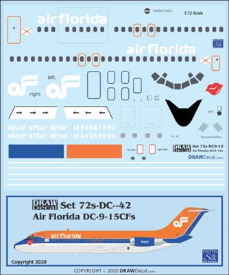 1:72 Air Florida Douglas DC-9-15