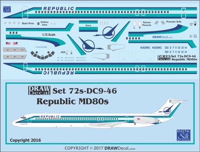 1:72 Republic Airlines McDD MD-80