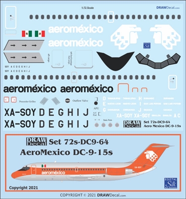 1:72 AeroMexico Douglas DC-9-15