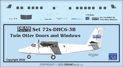 1:72 DHC-6 Twin Otter Door and Windows