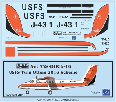 1:72 US Forest Service (2016 cs) DHC-6 Twin Otter