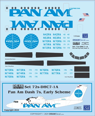 1:72 Pan Am Express (earlier cs) DHC-7 Dash 7