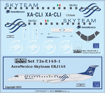 1:72 AeroMexico Connect 'Skyteam' Embraer 145