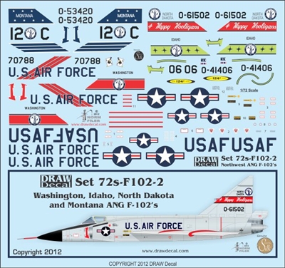 1:72 USAF Northwest ANG F.102 Delta Dart