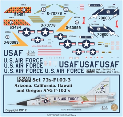 1:72 USAF West ANG F.102 Delta Dart