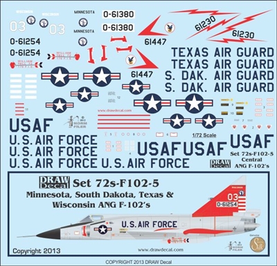 1:72 USAF Central ANG F.102 Delta Dart