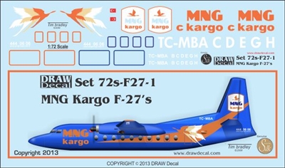 1:72 MNG Kargo Fokker F.27