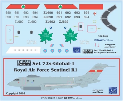 1:72 Royal Air Force Raytheon Sentinel R1s