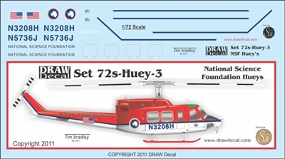1:72 National Science Foundation (NSF) UH-1D Huey