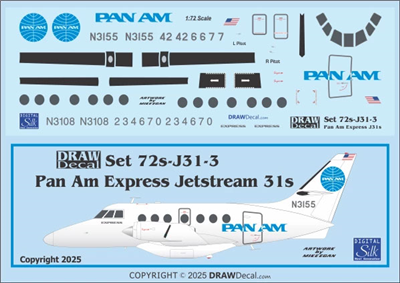 1:72 Pan Am Express Bae 3100 Jetstream 31