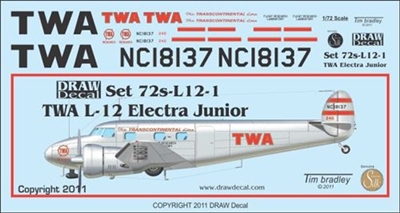 1:72 TWA L-12 Electra Junior