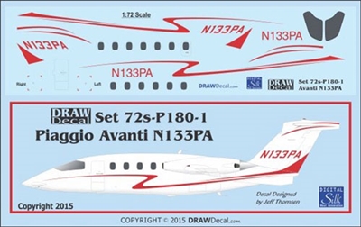 1:72 Piaggio P.180 Avanti N133PA
