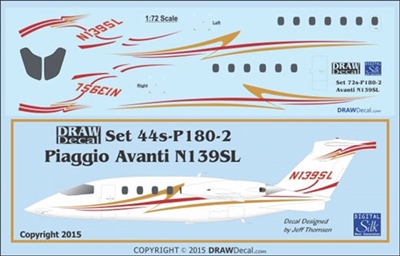1:72 Piaggio P.180 Avanti N139SL