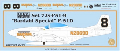 1:72 N.A. P-51D Mustang  "Bardahl Special"