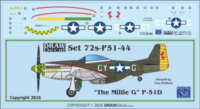 1:72 N.A. P-51D Mustang  "Millie G"