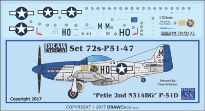 1:72 N.A. P-51D Mustang  "Petie 2nd" N314BG